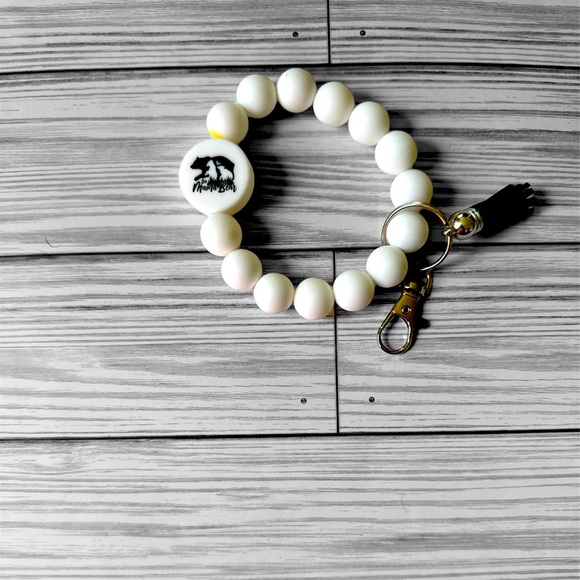 Mama Bear Silicone Wristlet Keychain - Picture 2 of 2
